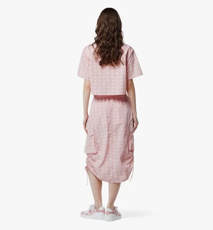 Monogram Midi Skirt in Recycled Nylon Monogram Midi Skirt in Recycled Nylon