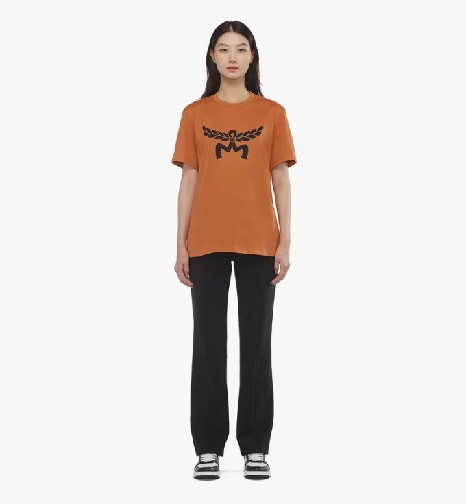 Laurel Logo Print T-Shirt in Organic Cotton Laurel Logo Print T-Shirt in Organic Cotton