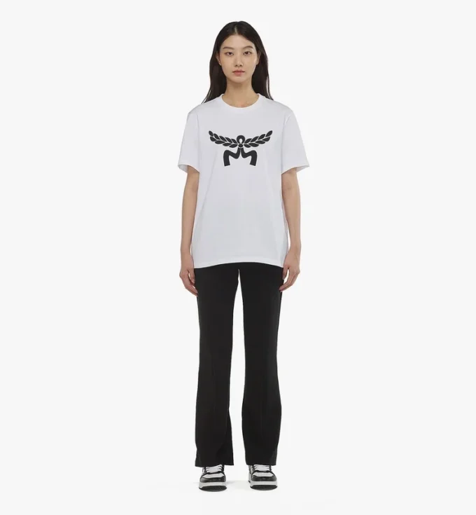 Laurel Logo Print T-Shirt in Organic Cotton Laurel Logo Print T-Shirt in Organic Cotton