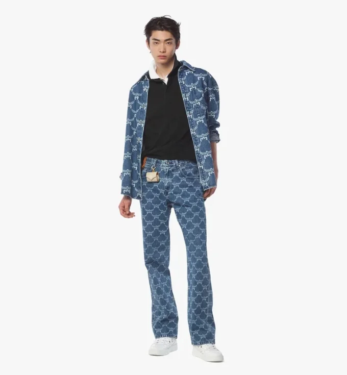Lauretos Monogram Denim Shirt Lauretos Monogram Denim Shirt