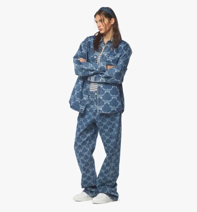 Lauretos Monogram Denim Shirt Lauretos Monogram Denim Shirt