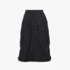 Monogram Midi Skirt in Recycled Nylon Monogram Midi Skirt in Recycled Nylon