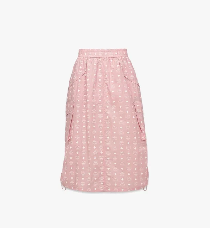 Monogram Midi Skirt in Recycled Nylon Monogram Midi Skirt in Recycled Nylon