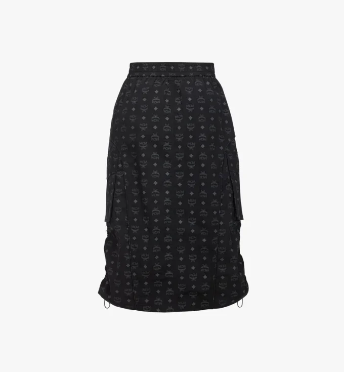 Monogram Midi Skirt in Recycled Nylon Monogram Midi Skirt in Recycled Nylon