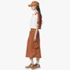 Monogram Midi Skirt in Recycled Nylon Monogram Midi Skirt in Recycled Nylon