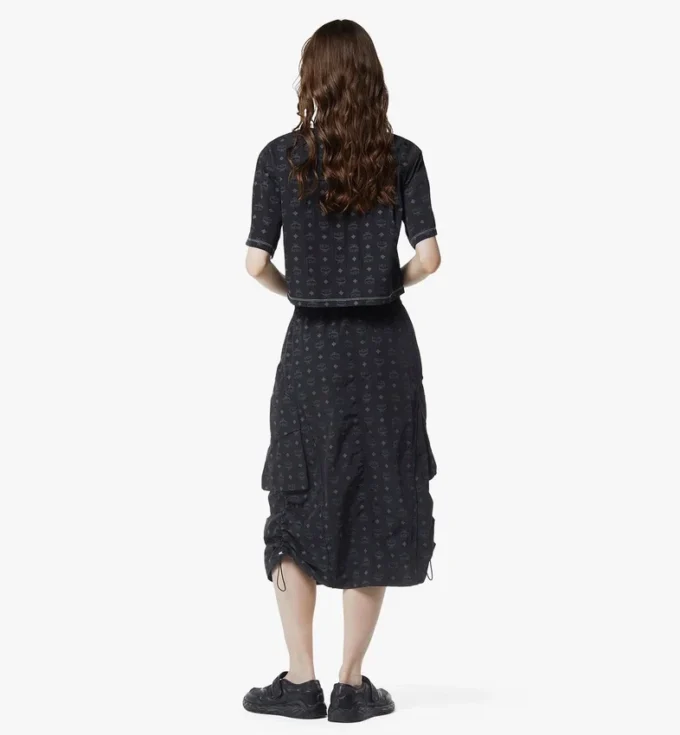 Monogram Midi Skirt in Recycled Nylon Monogram Midi Skirt in Recycled Nylon