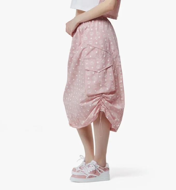 Monogram Midi Skirt in Recycled Nylon Monogram Midi Skirt in Recycled Nylon