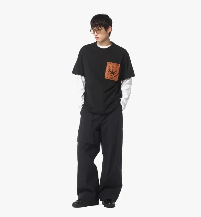 Monogram Patch Pocket T-Shirt in Organic Cotton Monogram Patch Pocket T-Shirt in Organic Cotton