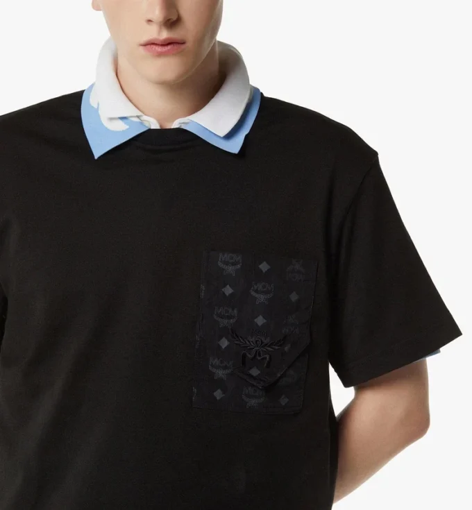 Monogram Patch Pocket T-Shirt in Organic Cotton Monogram Patch Pocket T-Shirt in Organic Cotton
