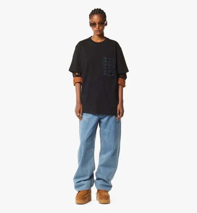 Monogram Patch Pocket T-Shirt in Organic Cotton Monogram Patch Pocket T-Shirt in Organic Cotton