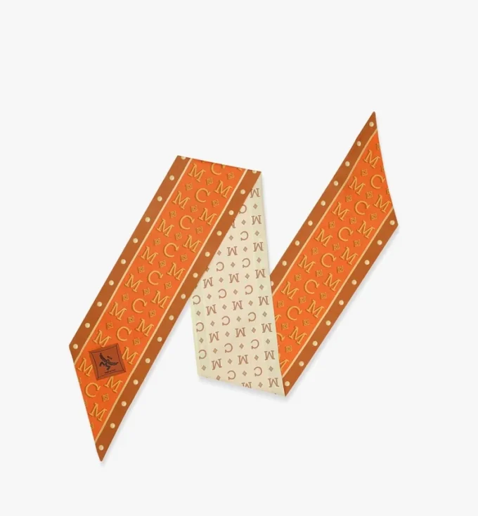 Monogram Petite Scarf in Organic Silk Monogram Petite Scarf in Organic Silk