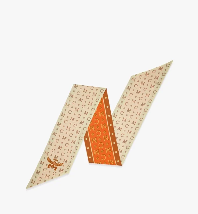 Monogram Petite Scarf in Organic Silk Monogram Petite Scarf in Organic Silk