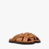 Monogram Print Cross Sandals in Lambskin Monogram Print Cross Sandals in Lambskin