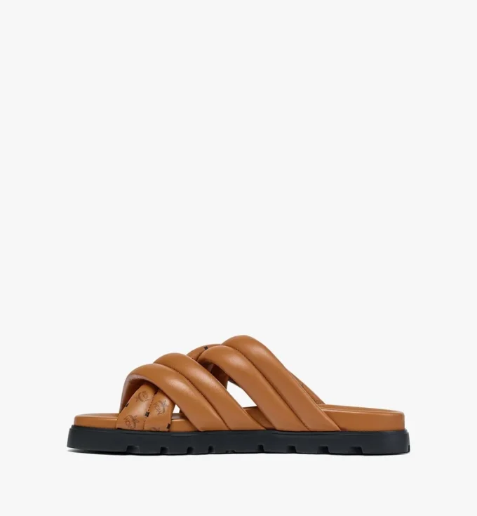 Monogram Print Cross Sandals in Lambskin Monogram Print Cross Sandals in Lambskin