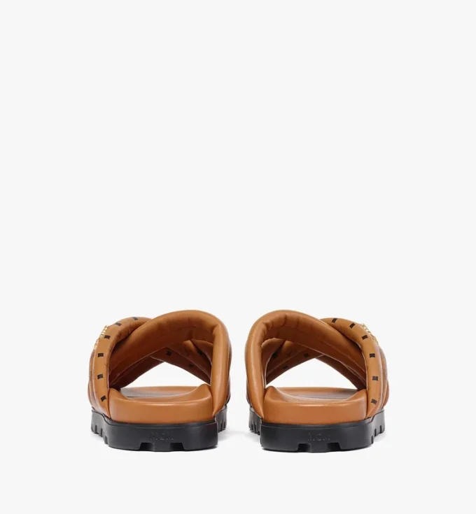 Monogram Print Cross Sandals in Lambskin Monogram Print Cross Sandals in Lambskin