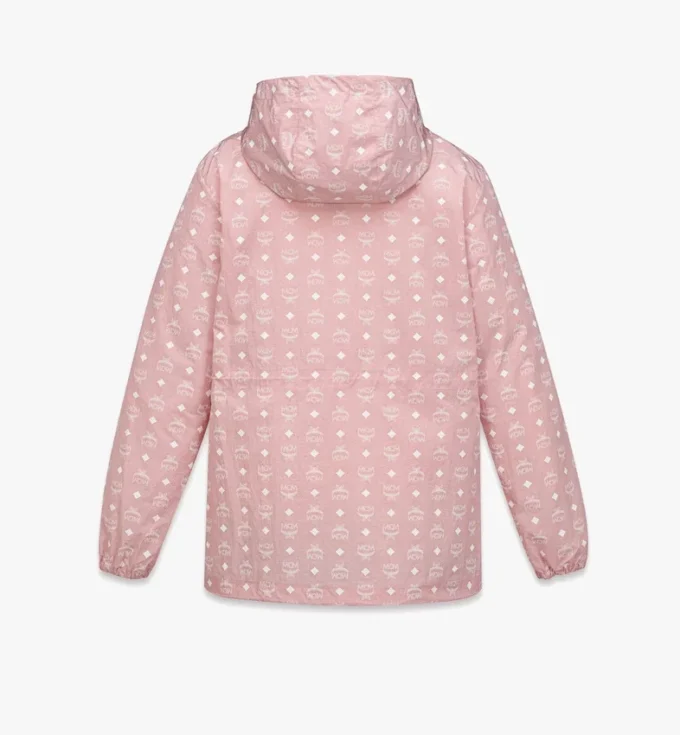 Monogram Print Hooded Windbreaker in Recycled Nylon Monogram Print Hooded Windbreaker in Recycled Nylon