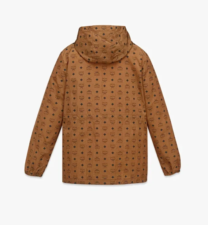 Monogram Print Hooded Windbreaker in Recycled Nylon Monogram Print Hooded Windbreaker in Recycled Nylon