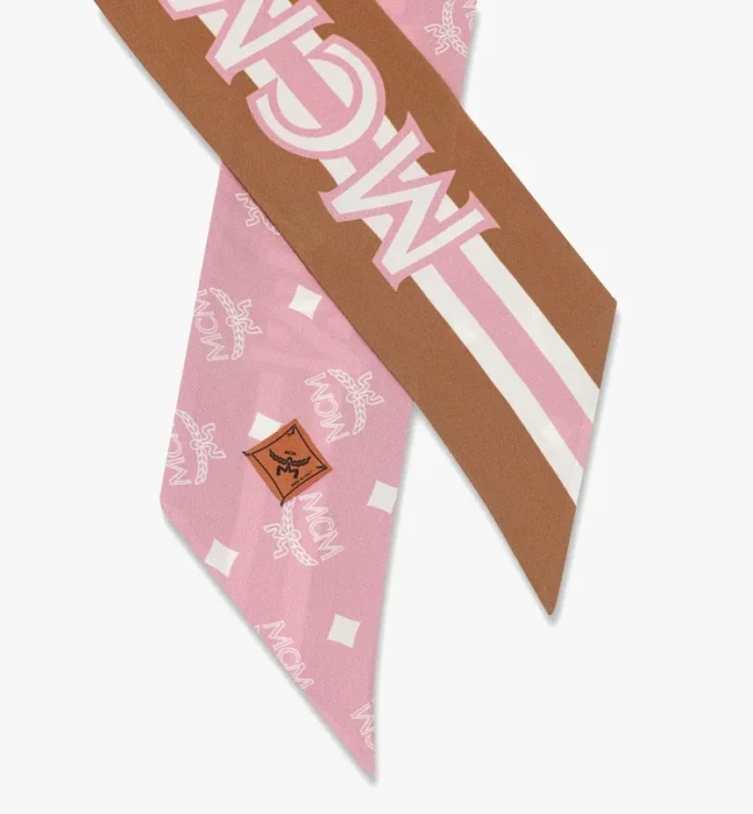 Monogram Print Petite Scarf in Organic Silk