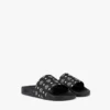 Monogram Print Rubber Slides