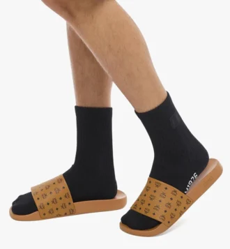 Monogram Print Rubber Slides