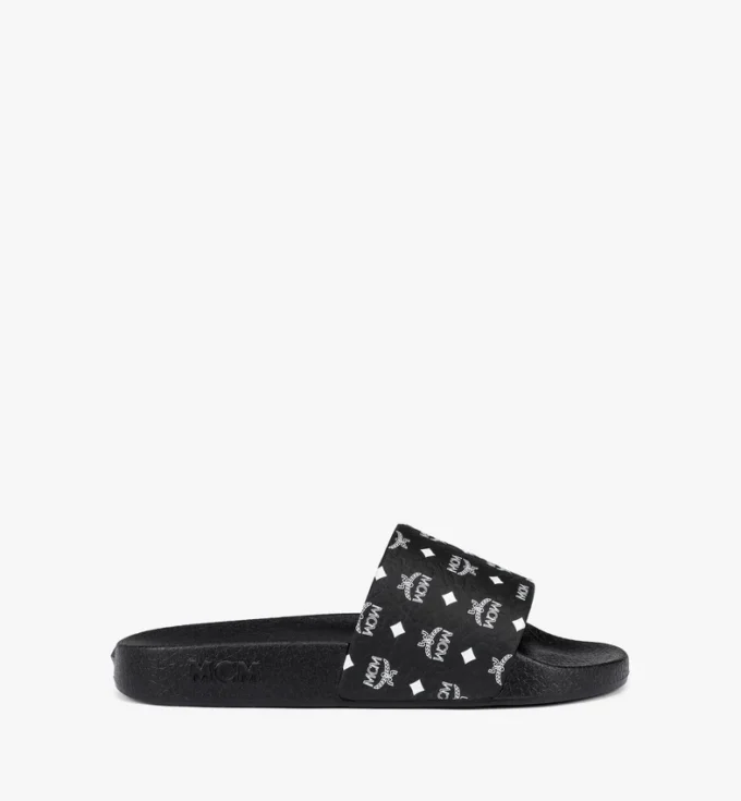 Monogram Print Rubber Slides