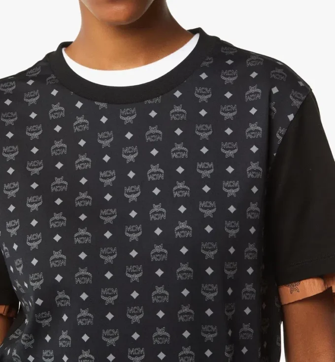Monogram Print T-Shirt in Organic Cotton Monogram Print T-Shirt in Organic Cotton