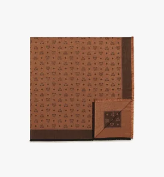 Monogram Shawl in Wool-Silk Jacquard