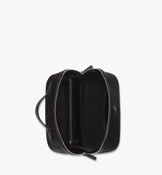 Ottomar Toiletry Bag in Econyl® and Leather Ottomar Toiletry Bag in Econyl® and Leather