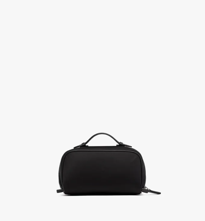Ottomar Toiletry Bag in Econyl® and Leather Ottomar Toiletry Bag in Econyl® and Leather