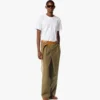 Pants in Wool Twill and Monogram Print Leather Pants in Wool Twill and Monogram Print Leather