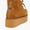 Platform Boots in Calfskin Suede Leather Platform Boots in Calfskin Suede Leather