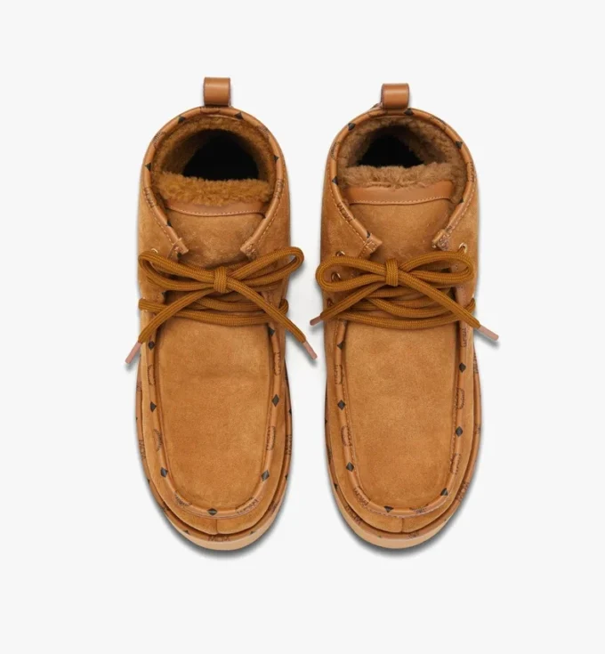 Platform Boots in Calfskin Suede Leather Platform Boots in Calfskin Suede Leather