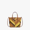 Studded Toni Top-Zip Shopper in Mega Herringbone Visetos