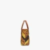 Studded Toni Top-Zip Shopper in Mega Herringbone Visetos