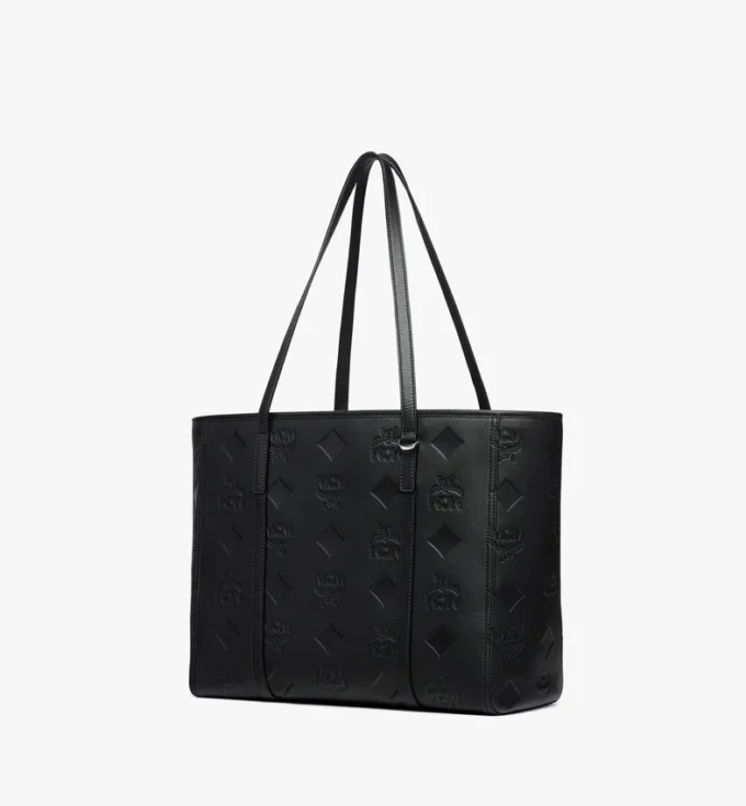 Toni Top-Zip Shopper in Maxi Monogram Leather