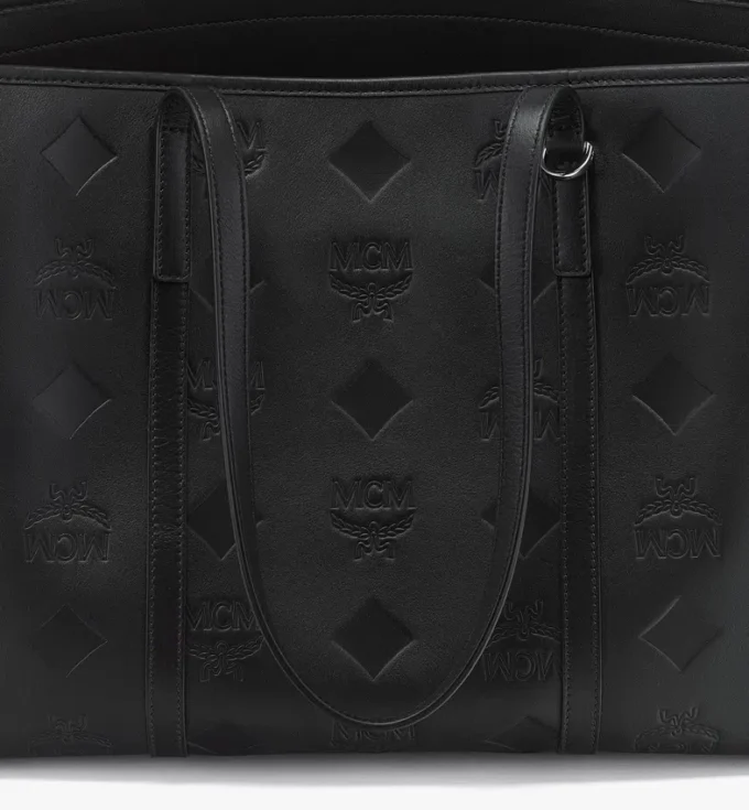 Toni Top-Zip Shopper in Maxi Monogram Leather
