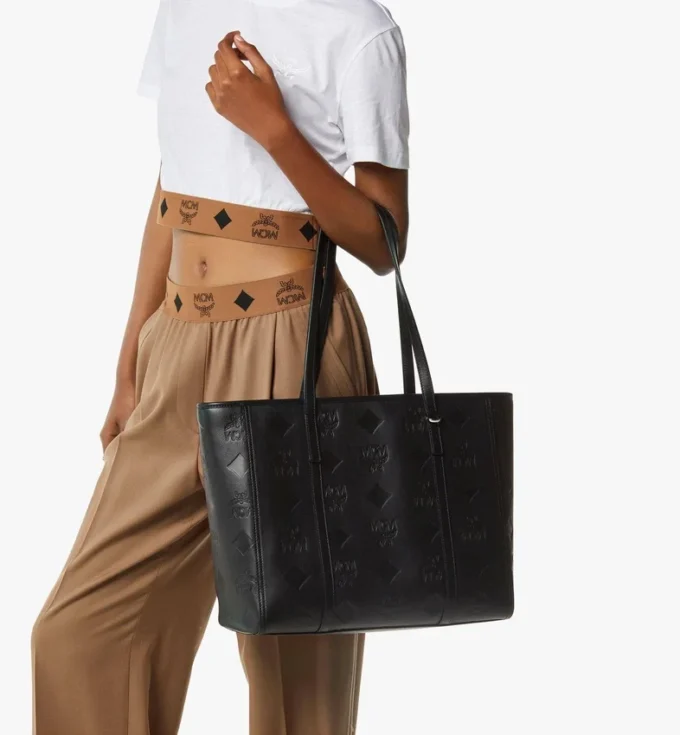Toni Top-Zip Shopper in Maxi Monogram Leather