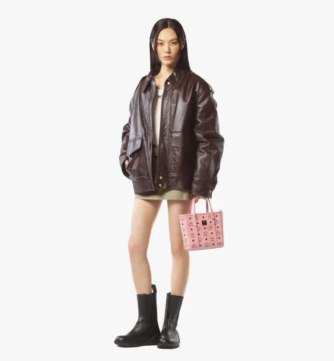 Toni Top-Zip Shopper in Visetos