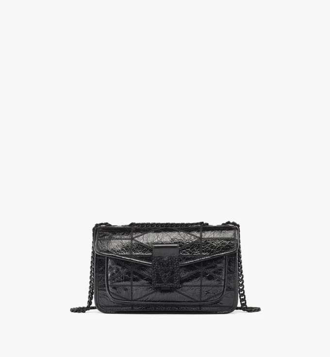 Travia Quilted Shoulder Bag in Crushed Leather Travia Quilted Shoulder Bag in Crushed Leather