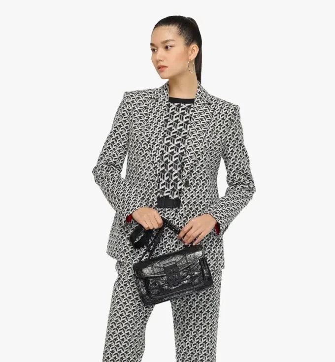 Travia Quilted Shoulder Bag in Crushed Leather Travia Quilted Shoulder Bag in Crushed Leather