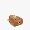 Wristlet Pet Litter Bag Holder in Monogram Print Leather