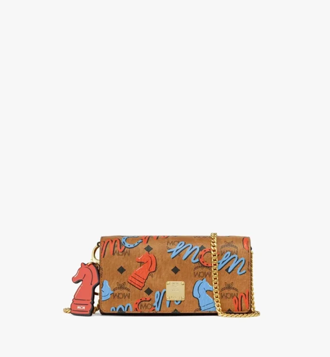 Year of the Horse Aren Chain Shoulder Bag in Visetos Year of the Horse Aren Chain Shoulder Bag in Visetos