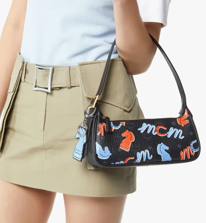 Year of the Horse Aren Shoulder Bag in Visetos Year of the Horse Aren Shoulder Bag in Visetos