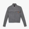 Zip Cardigan in Wool and Recycled Cashmere Zip Cardigan in Wool and Recycled Cashmere