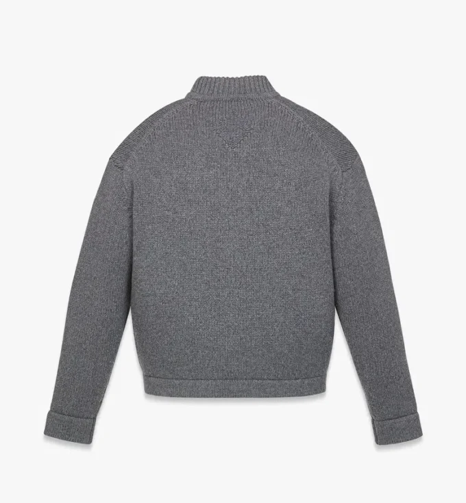 Zip Cardigan in Wool and Recycled Cashmere Zip Cardigan in Wool and Recycled Cashmere